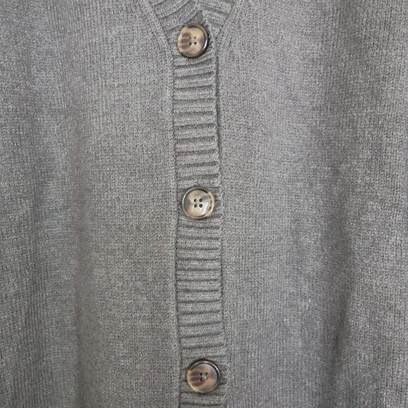 Torrid Gray Chunky V Neck Cardigan 2 Grandpacore Academia Hertiage Softgirl Cozy - Picture 4 of 8